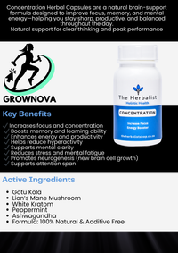 Concentration - The Herbalist - Nature-powered focus - 60 Caps