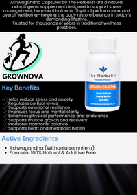 Ashwagandha - The Herbalist - Daily Balance in Every Capsule - 60 Caps